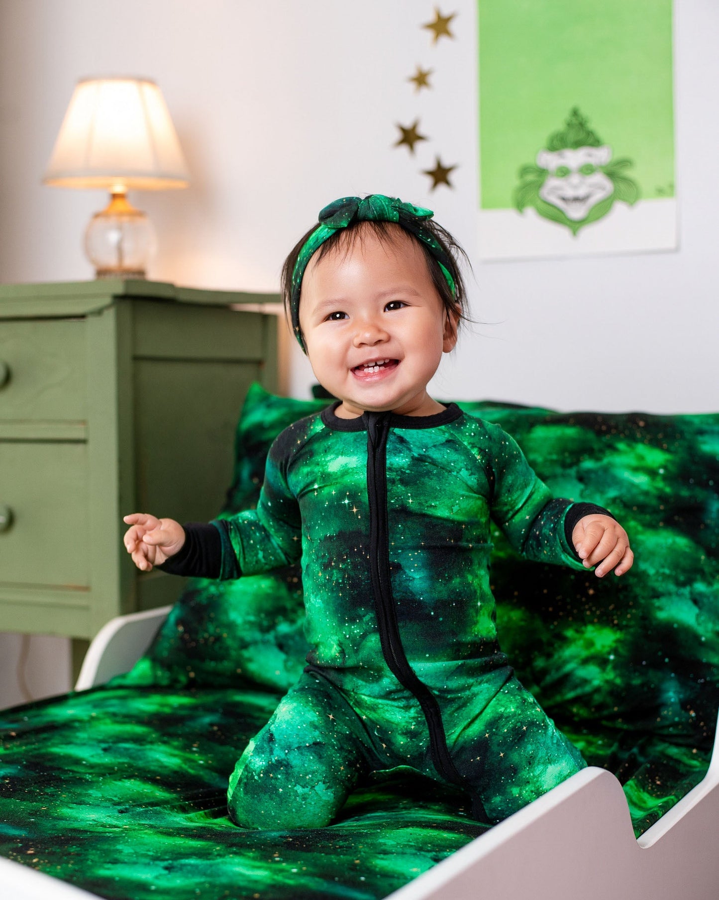 Wicked Cute | Green Galaxy Elixir | Bamboo Headband Bow