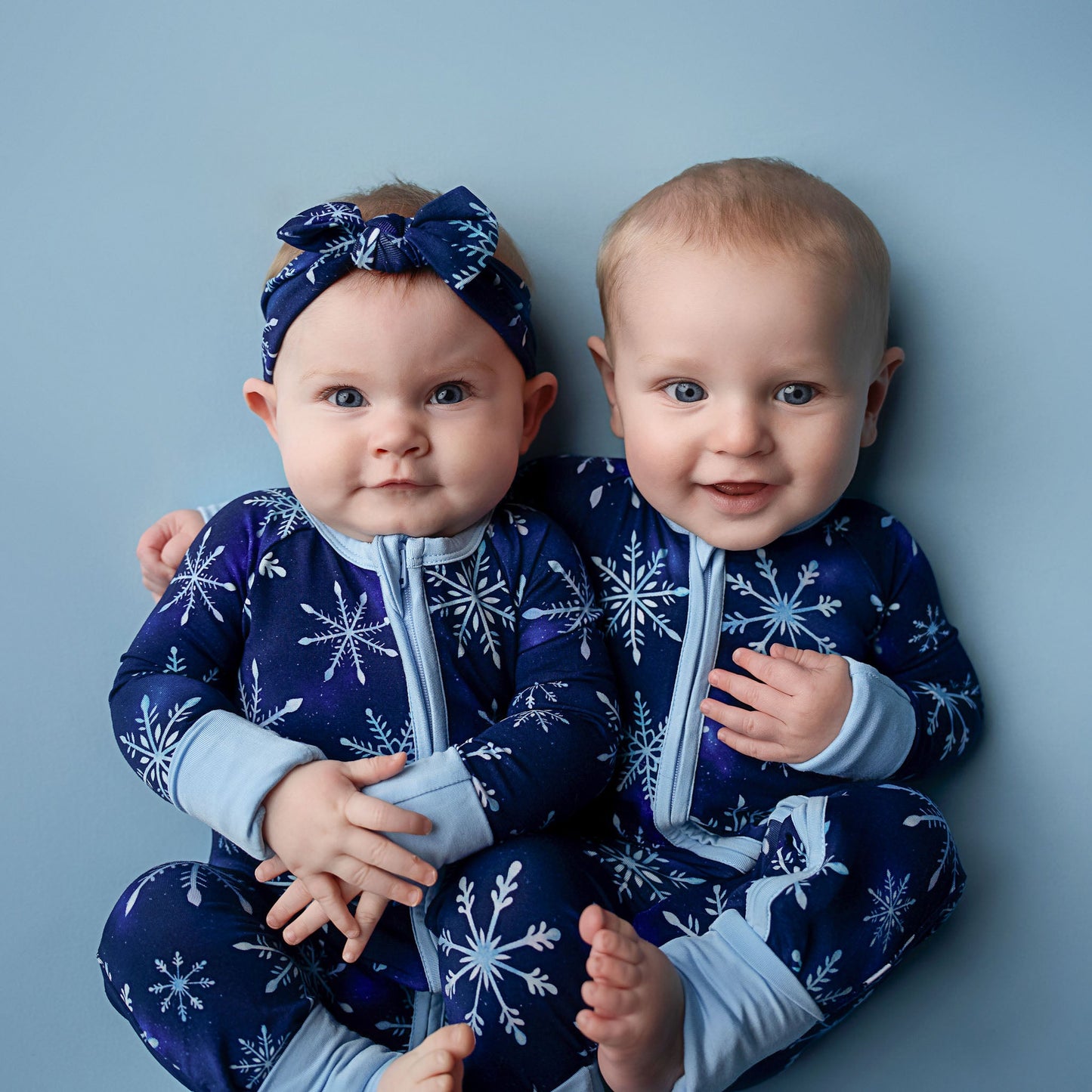 Icy Snowflakes | Bamboo Zipper Pajamas