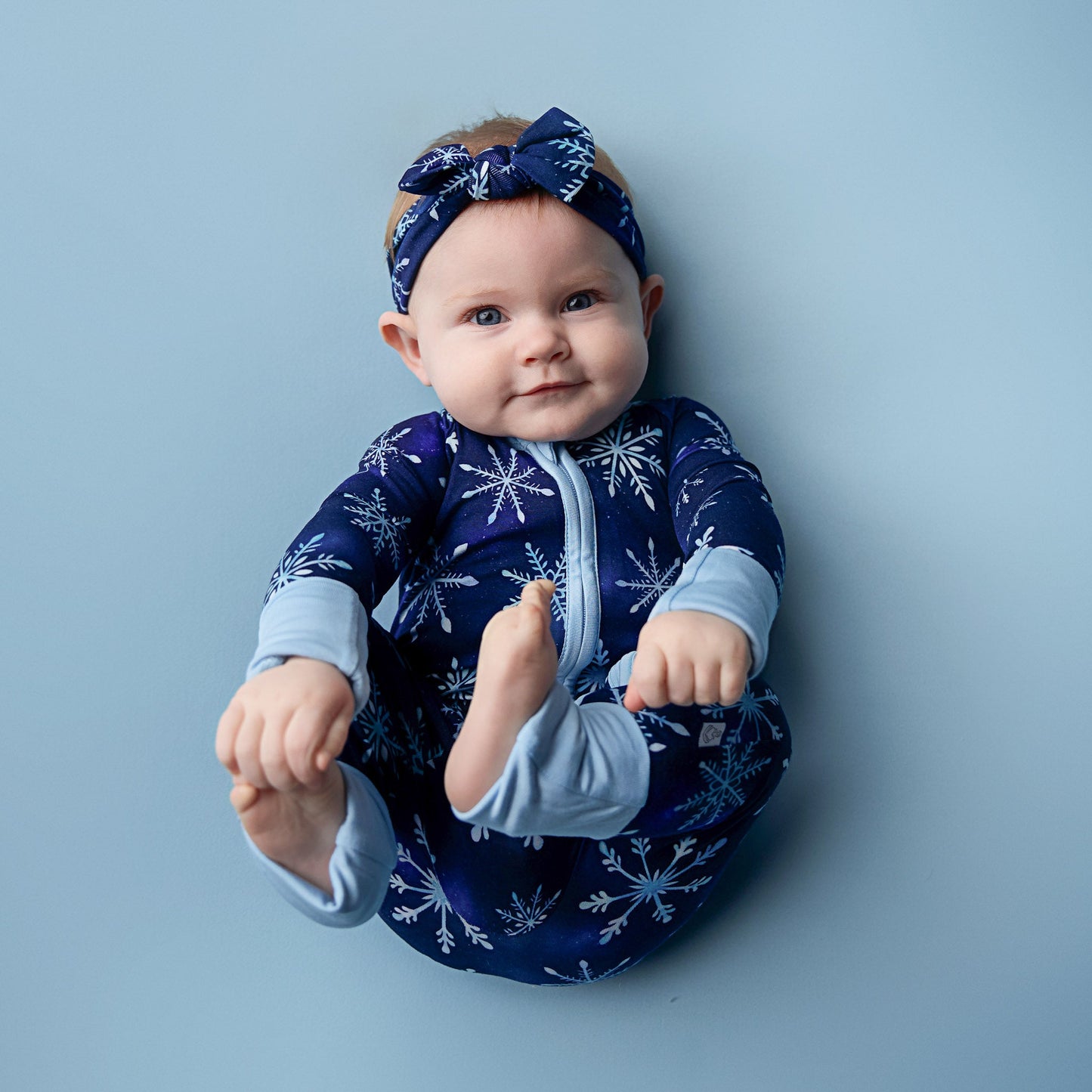 Icy Snowflakes | Bamboo Headband Bow