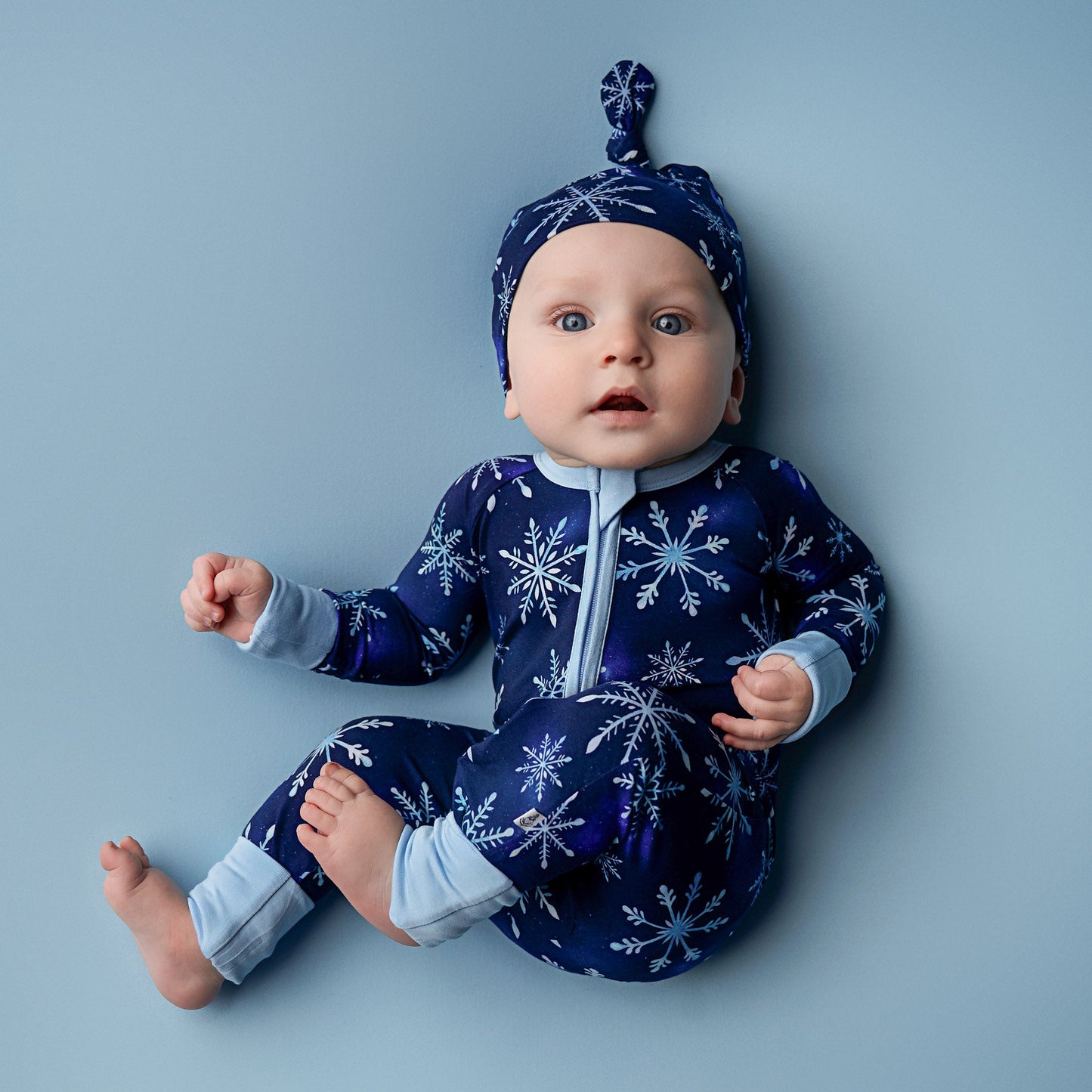 Icy Snowflakes | Bamboo Zipper Pajamas