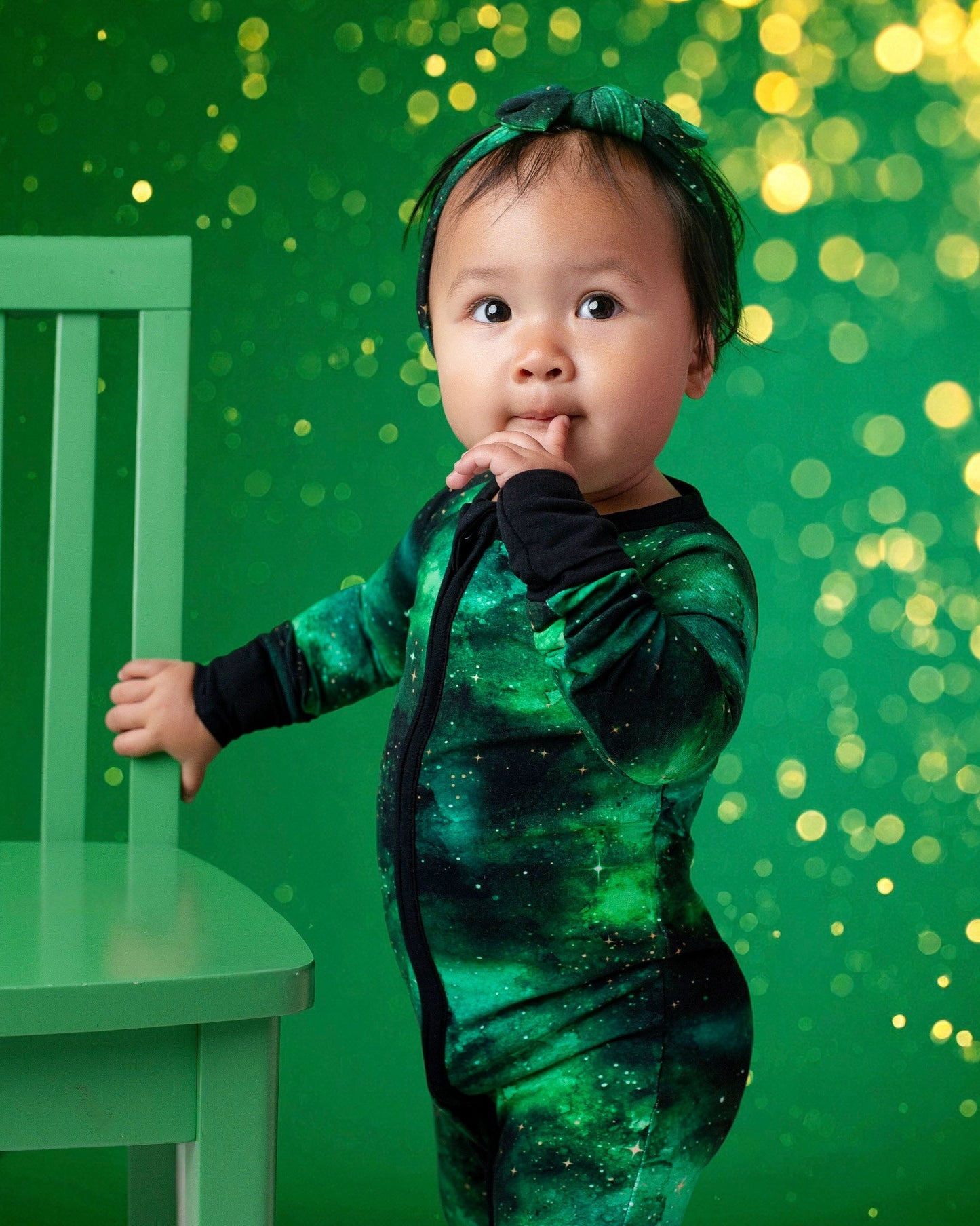 Wicked Cute | Green Galaxy Elixir | Bamboo Headband Bow