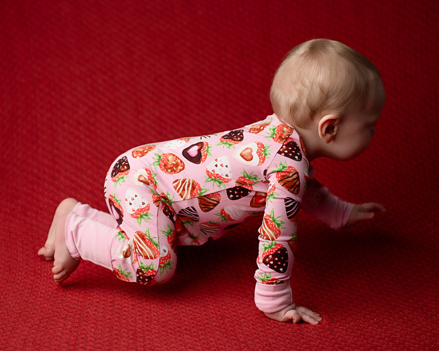 Sweet Strawberries | Bamboo Zipper Pajamas