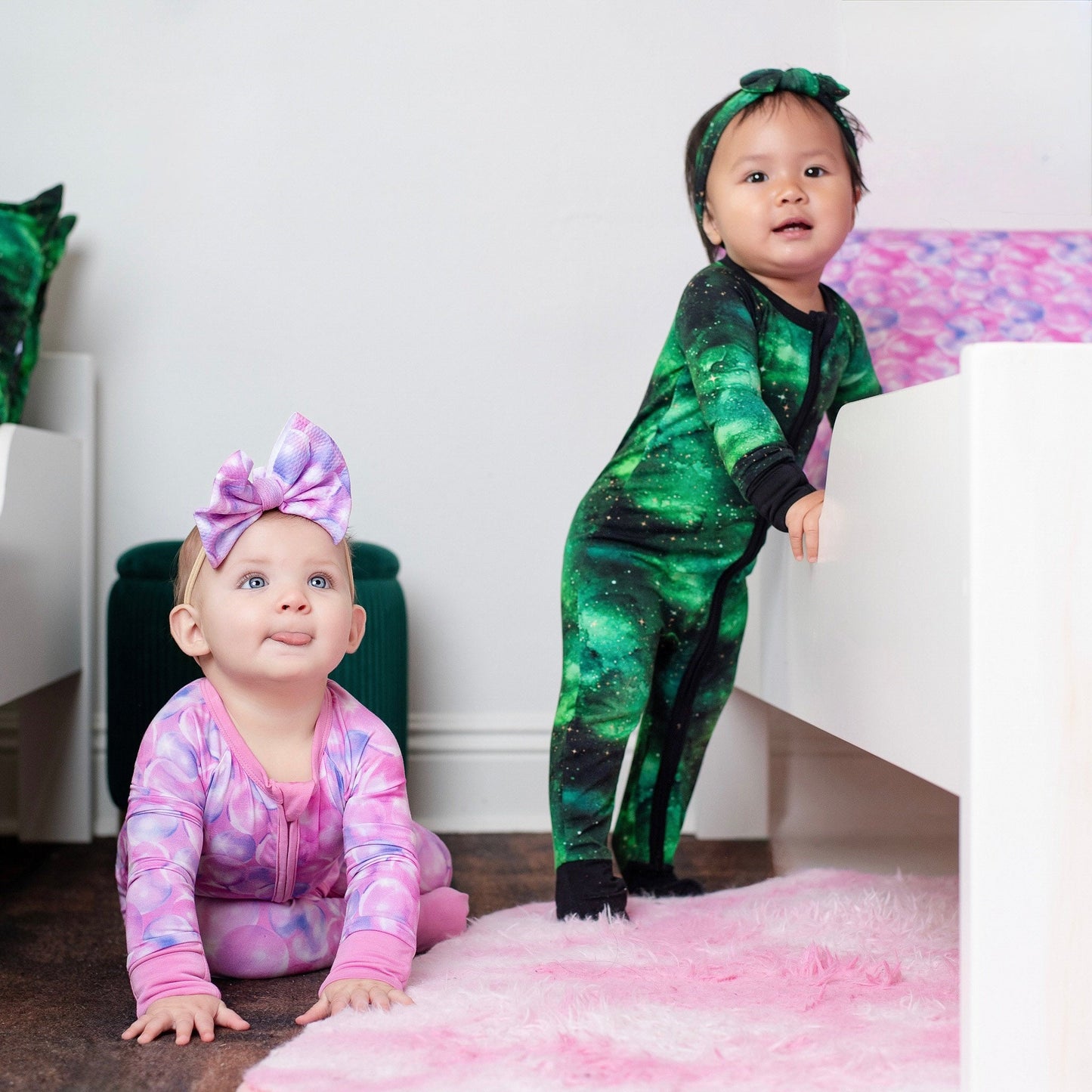 Wicked Cute | Bubbles | Large Nylon Bow Headband
