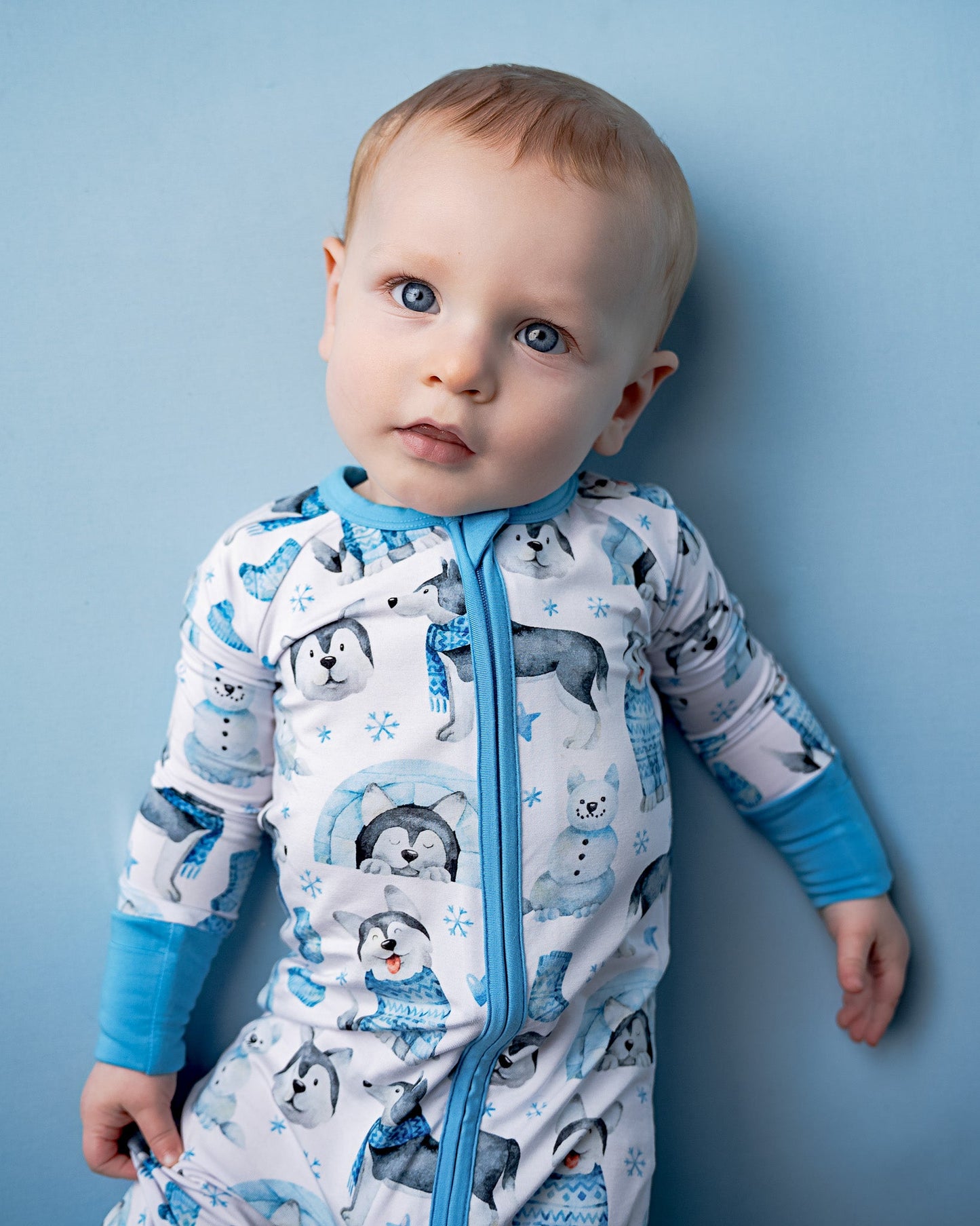 Arctic Huskies | Bamboo Zipper Pajamas