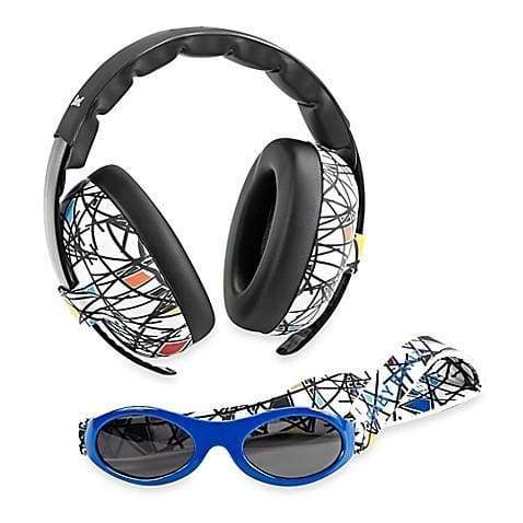 Baby Hearing Protection Earmuffs & Wrap Around Sunglasses Combo Set