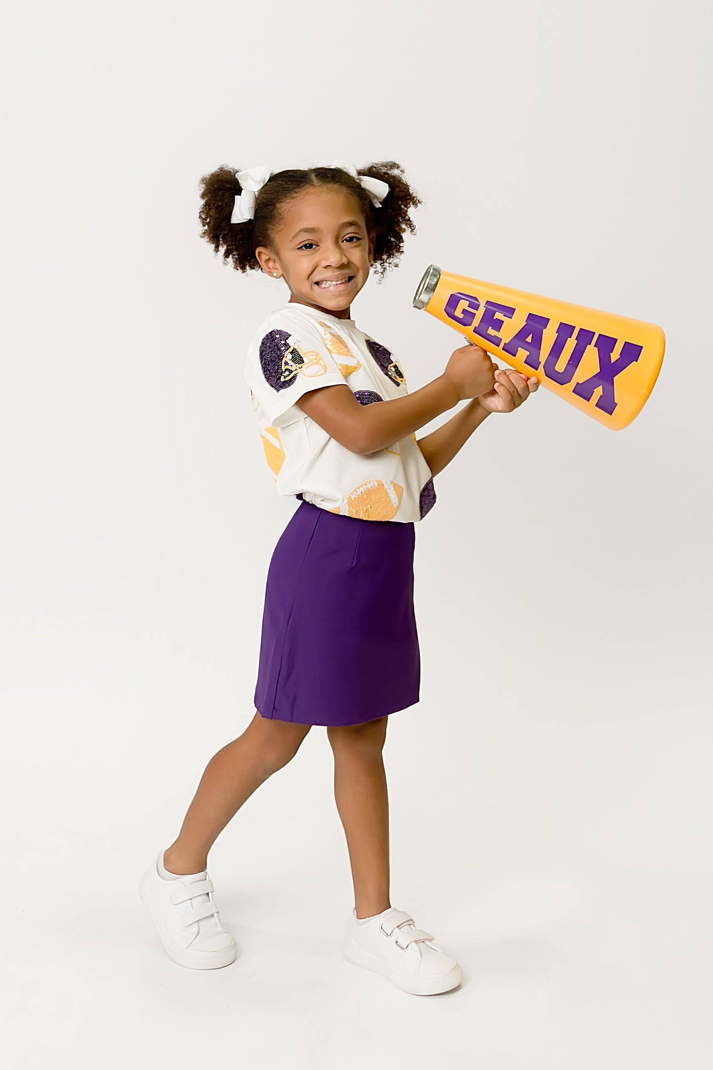 Kids' Football Fever T-Shirt - Purple & Gold