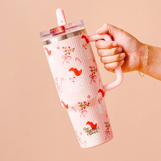 40 oz Lifestyle Flip Straw Tumbler – Holly Jolly Santa