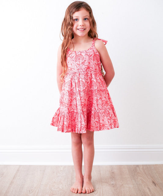 Bella Pink Floral Dress