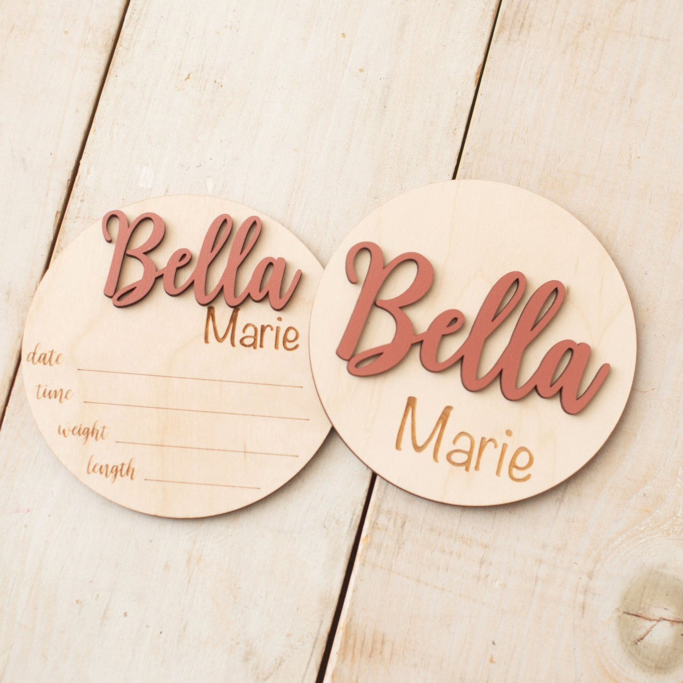 Baby Name Announcement Sign with Stats