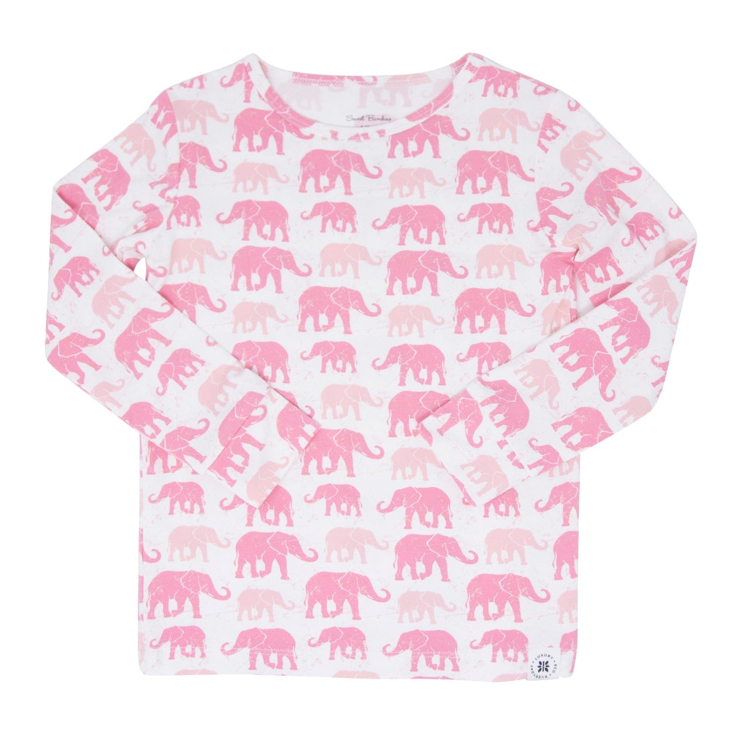 Pink Elephant 2-Piece Pajama Set