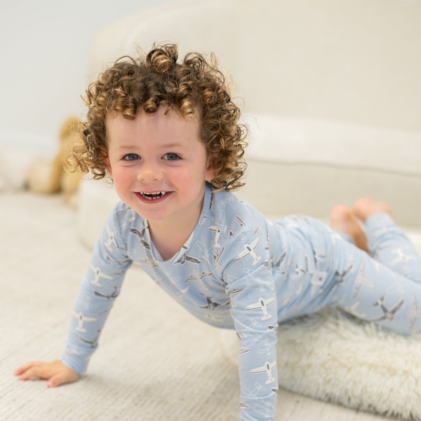 Vintage Airplanes 2-Piece Pajama Set