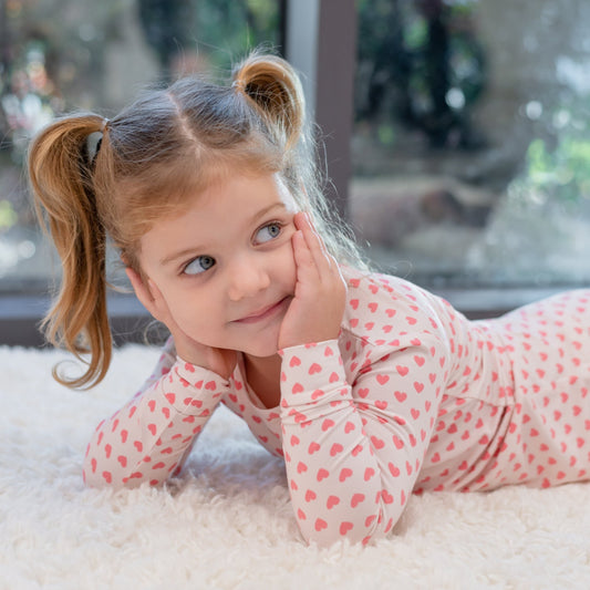 Pink Hearts Pajama Set