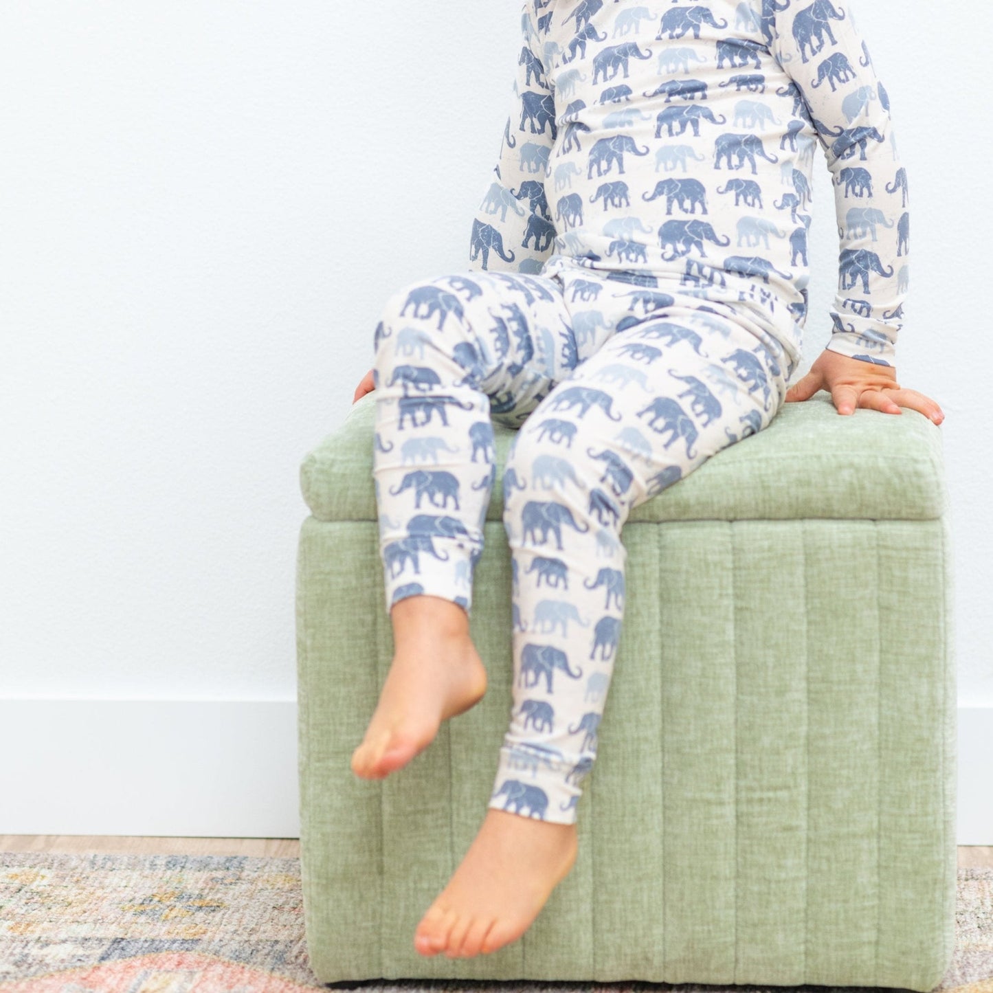 Blue Elephant 2-Piece Pajama Set