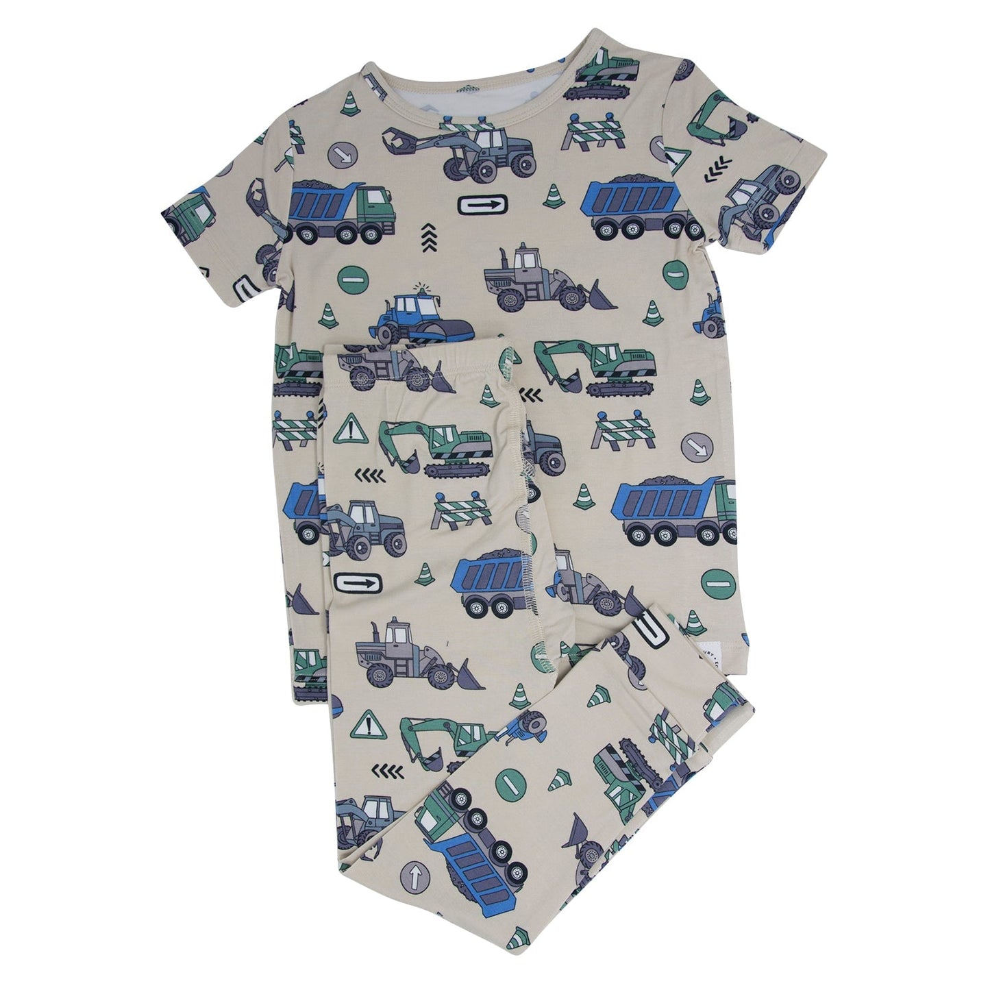 Trucks Diggers Construction Big Kid Pajama S/S
