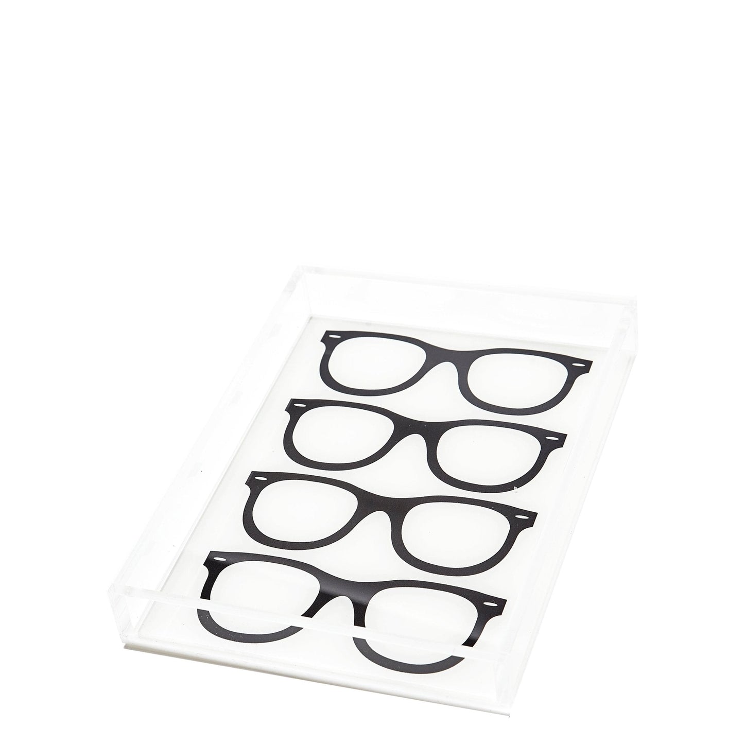 Black Acrylic Glasses Tray