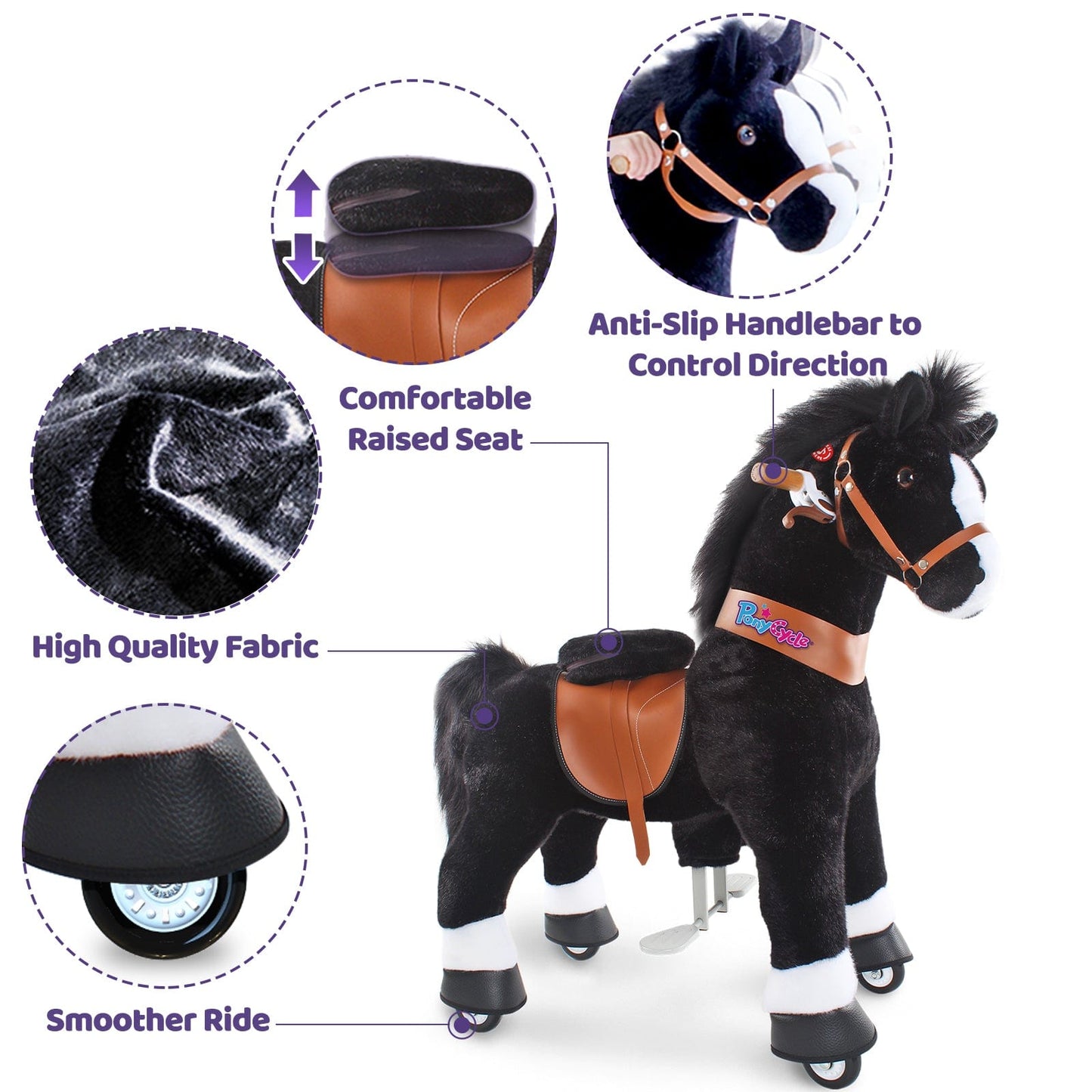 Model U® Horse Ride-On Toy Age 7+ – Black