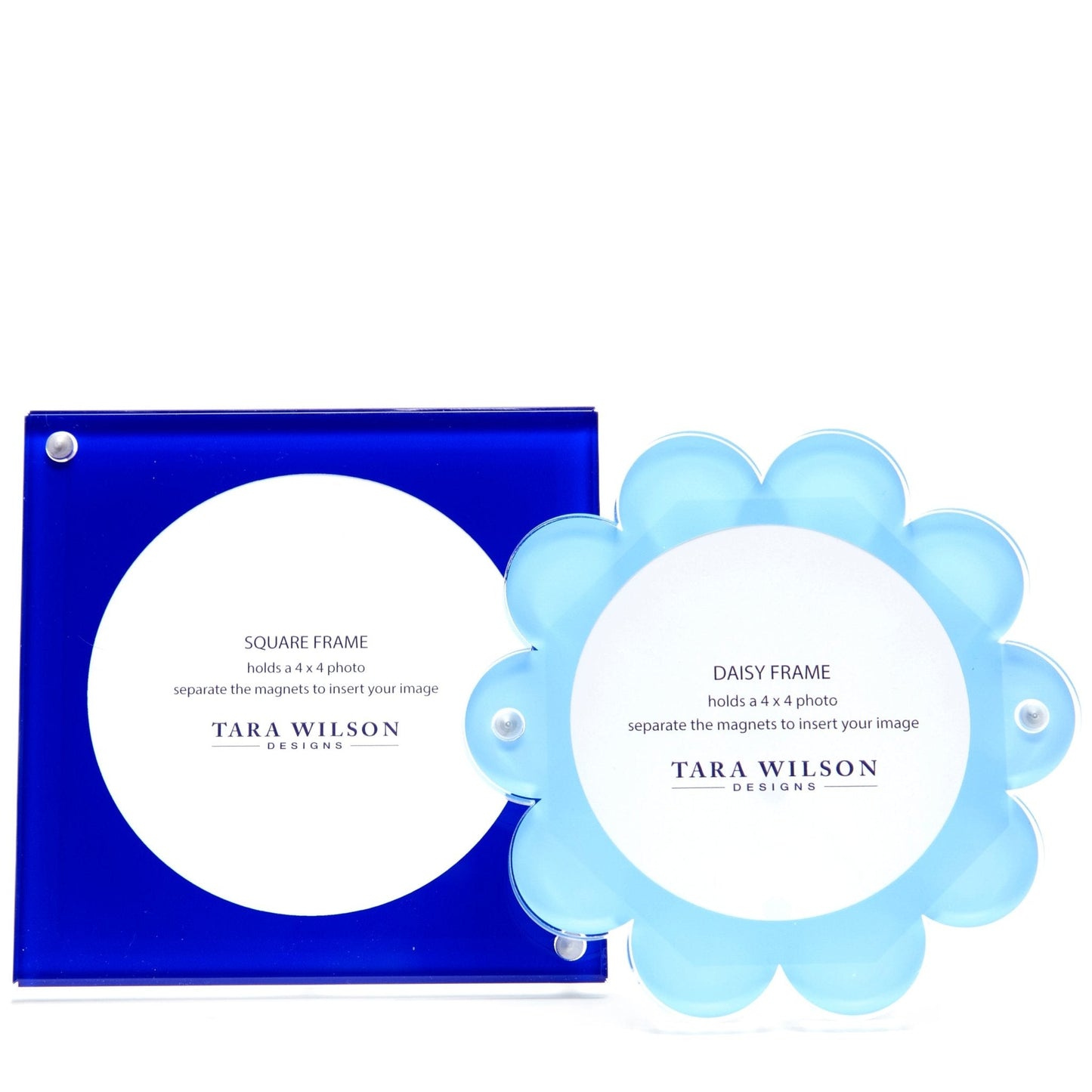 Pastel Blue Acrylic Daisy Frame