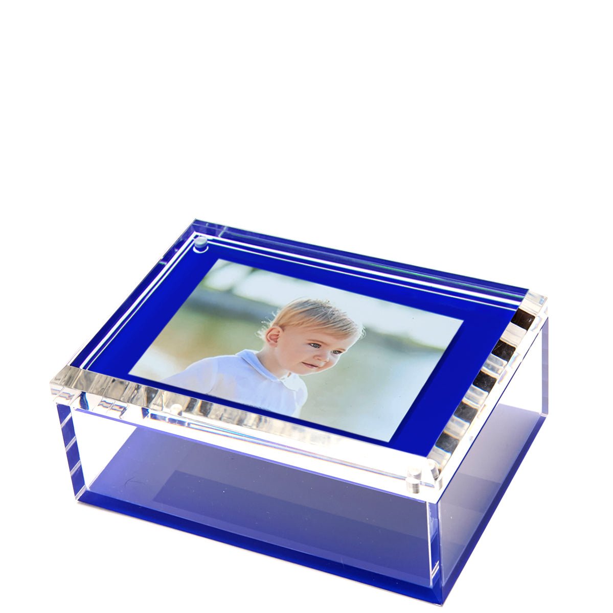 Blue Acrylic 5" x 7" Photo Box