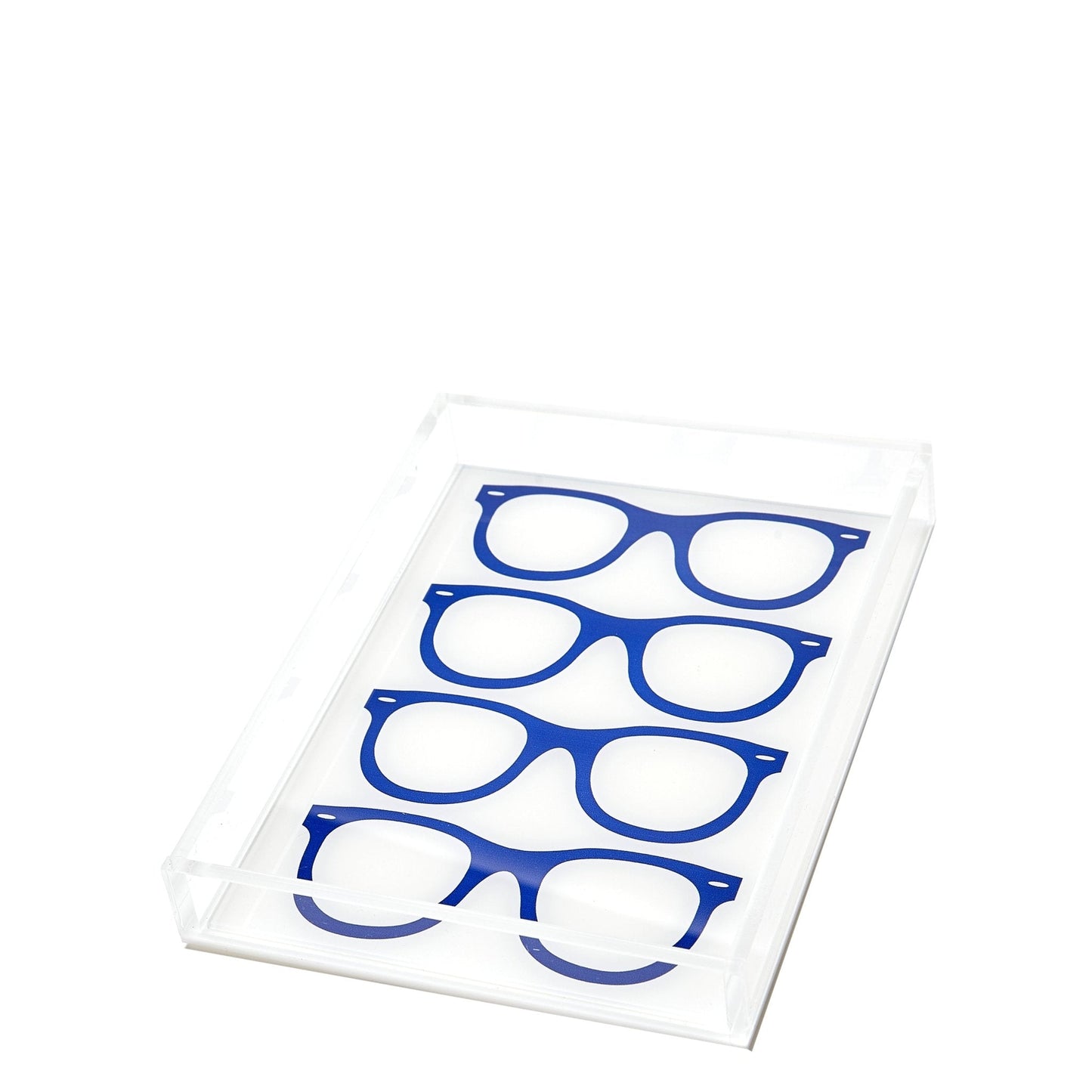 Blue Acrylic Glasses Tray