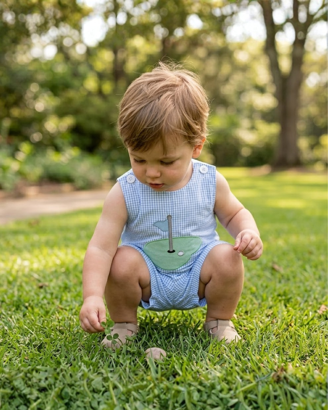 Blue Gingham Golf Hole Shortall