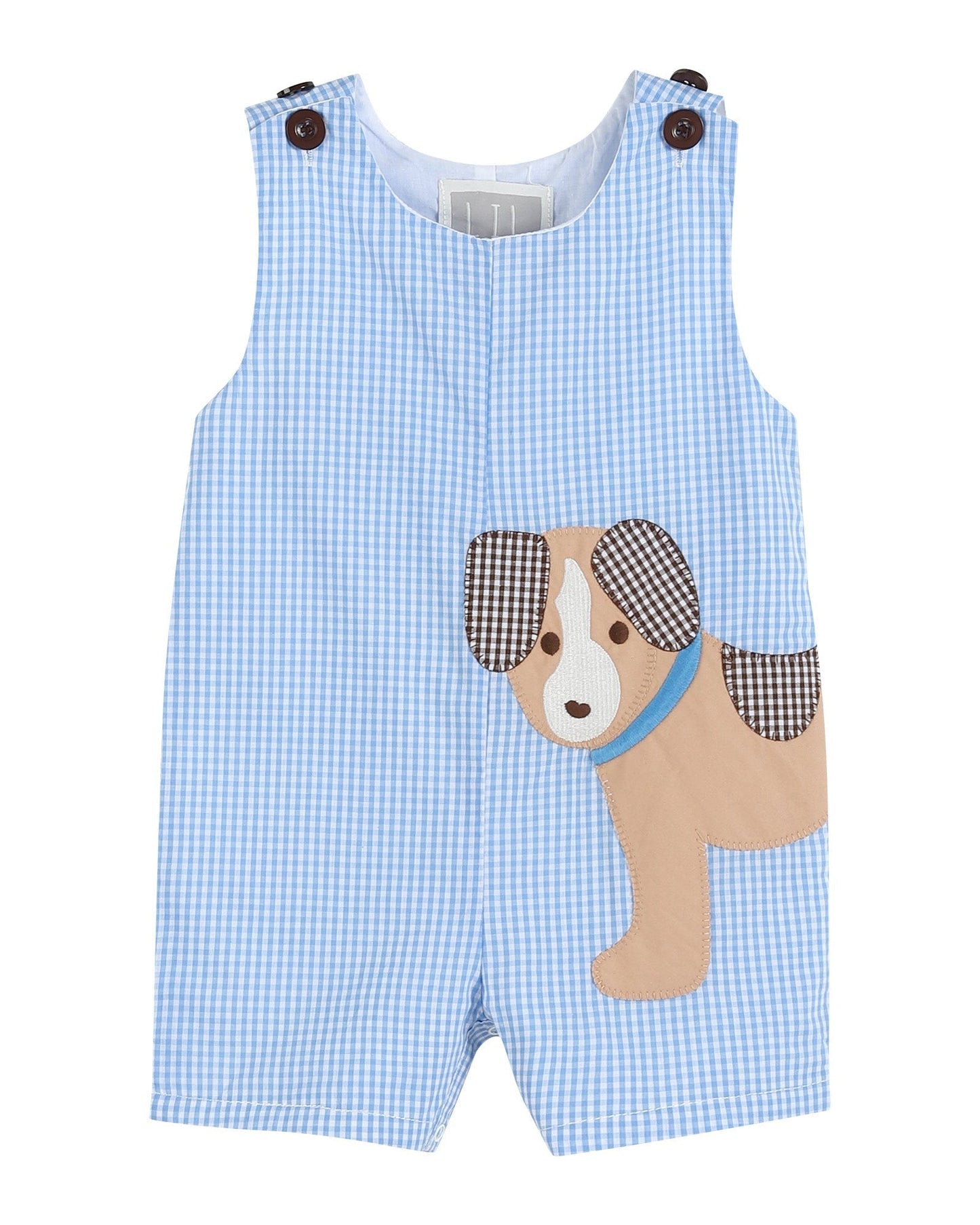 Blue Gingham Puppy Jon Jon