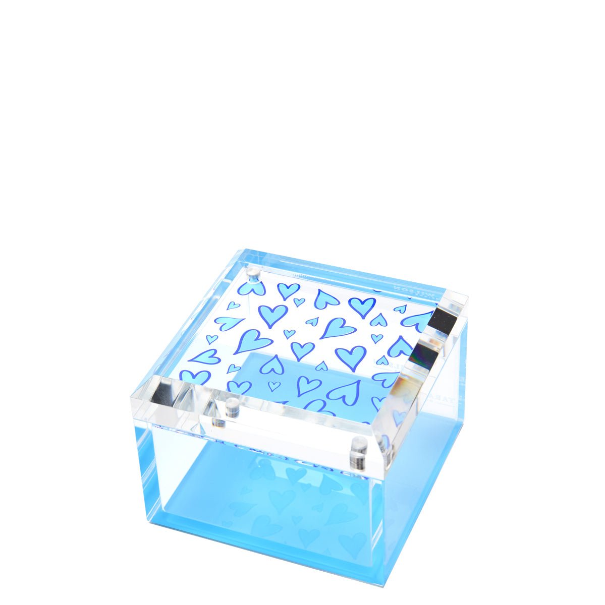 Blue Heart Acrylic 4" x 4" Photo Box