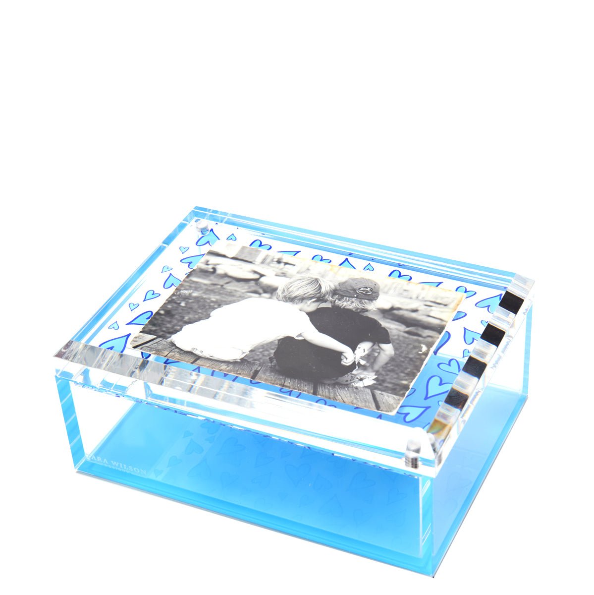 Blue Heart Acrylic 5" x 7" Photo Box