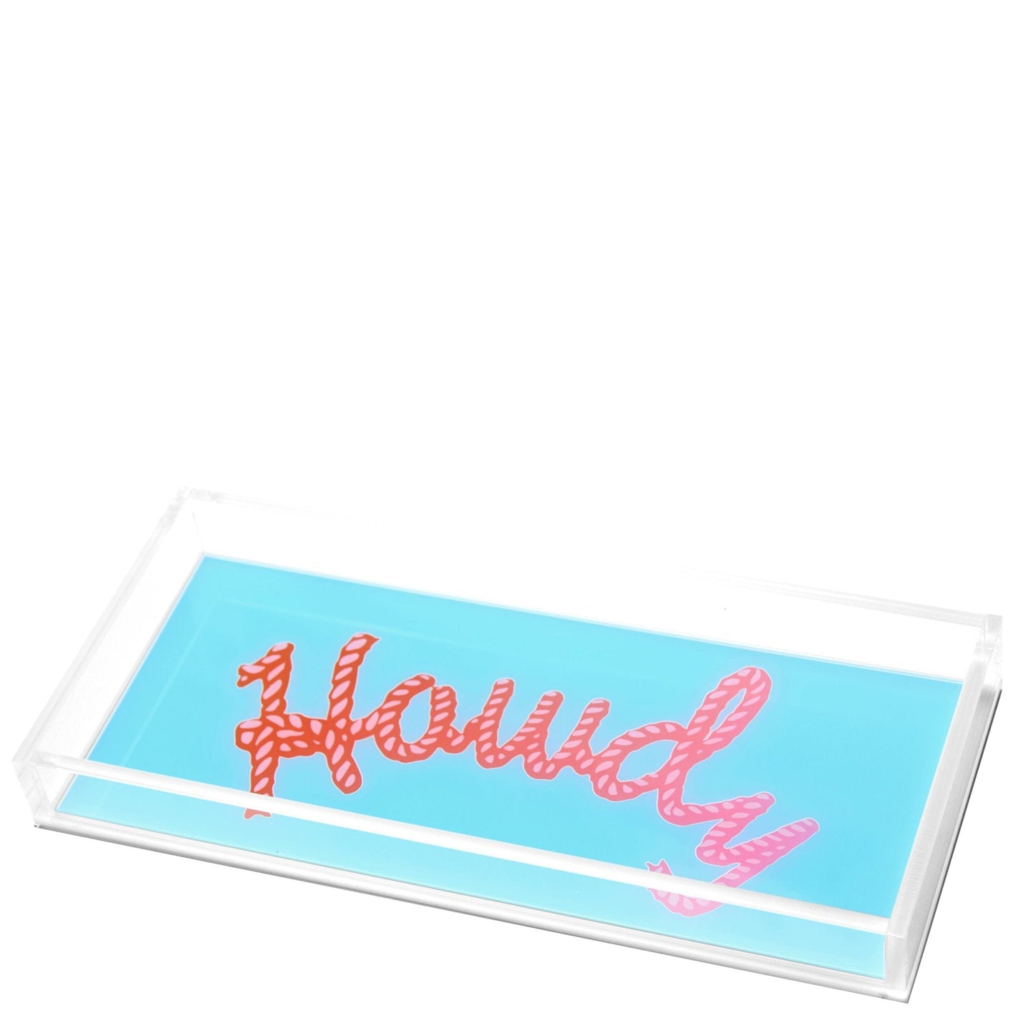 Blue Howdy Acrylic Tray