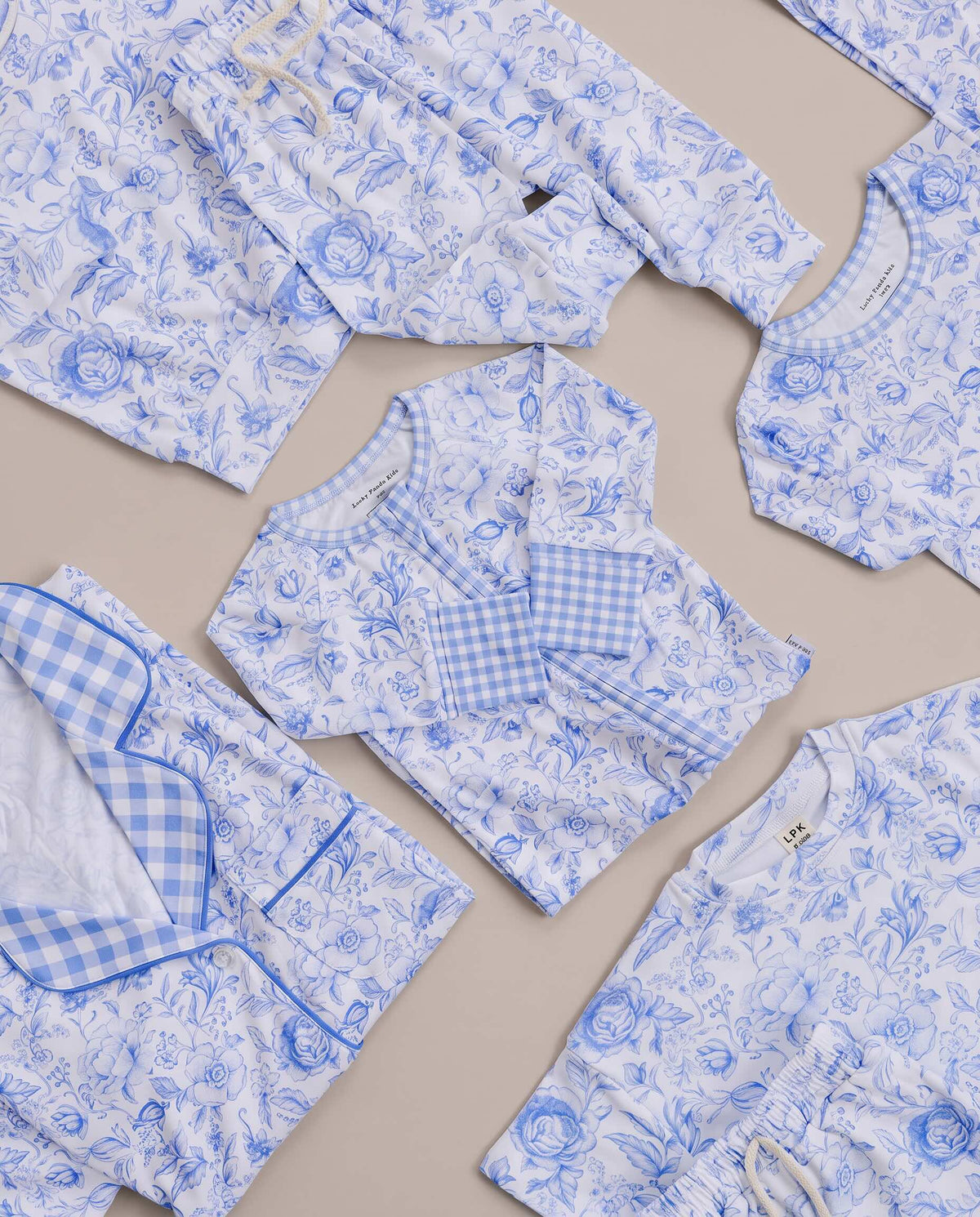 Bamboo Two Piece Set | Blue Flowers