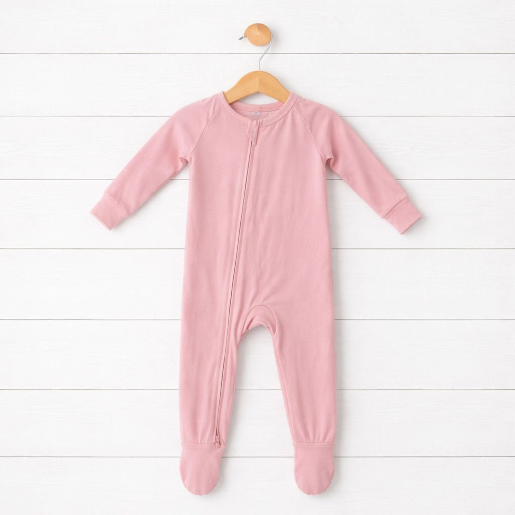 Blush Solid Footie
