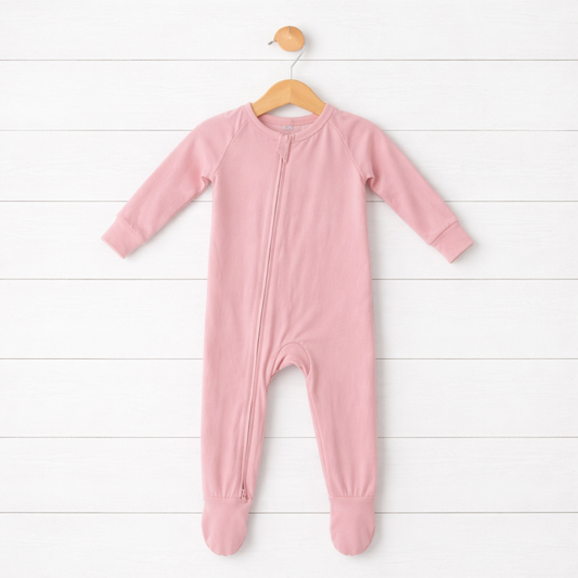 Blush Solid Footie