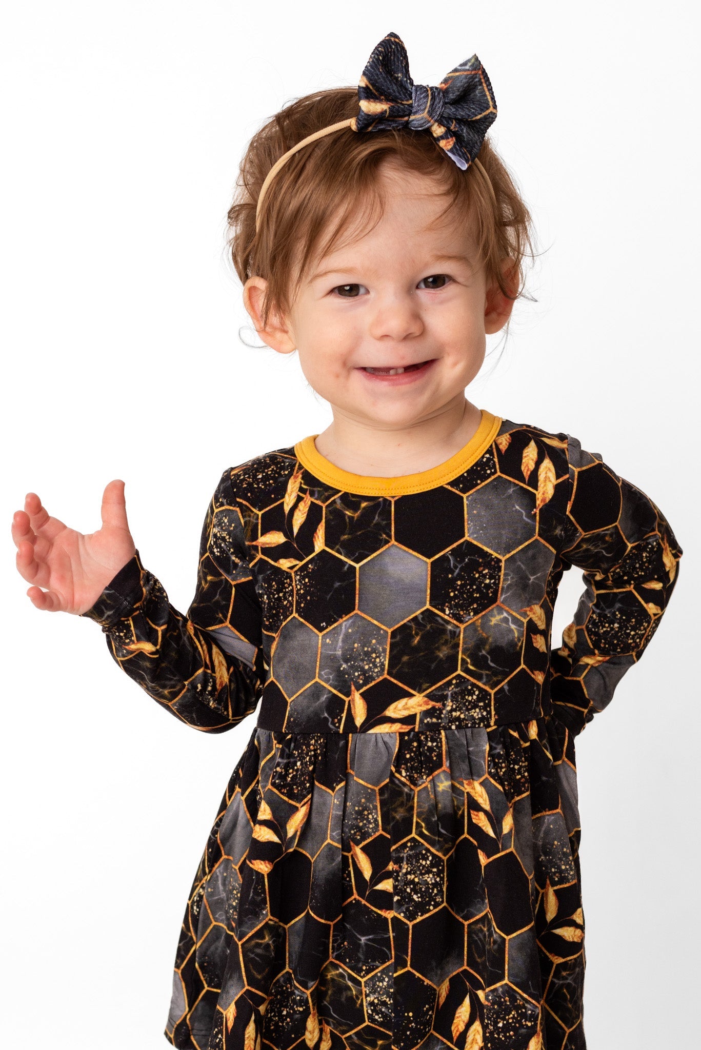 Midnight Honey | Baby Girl Nylon Bow