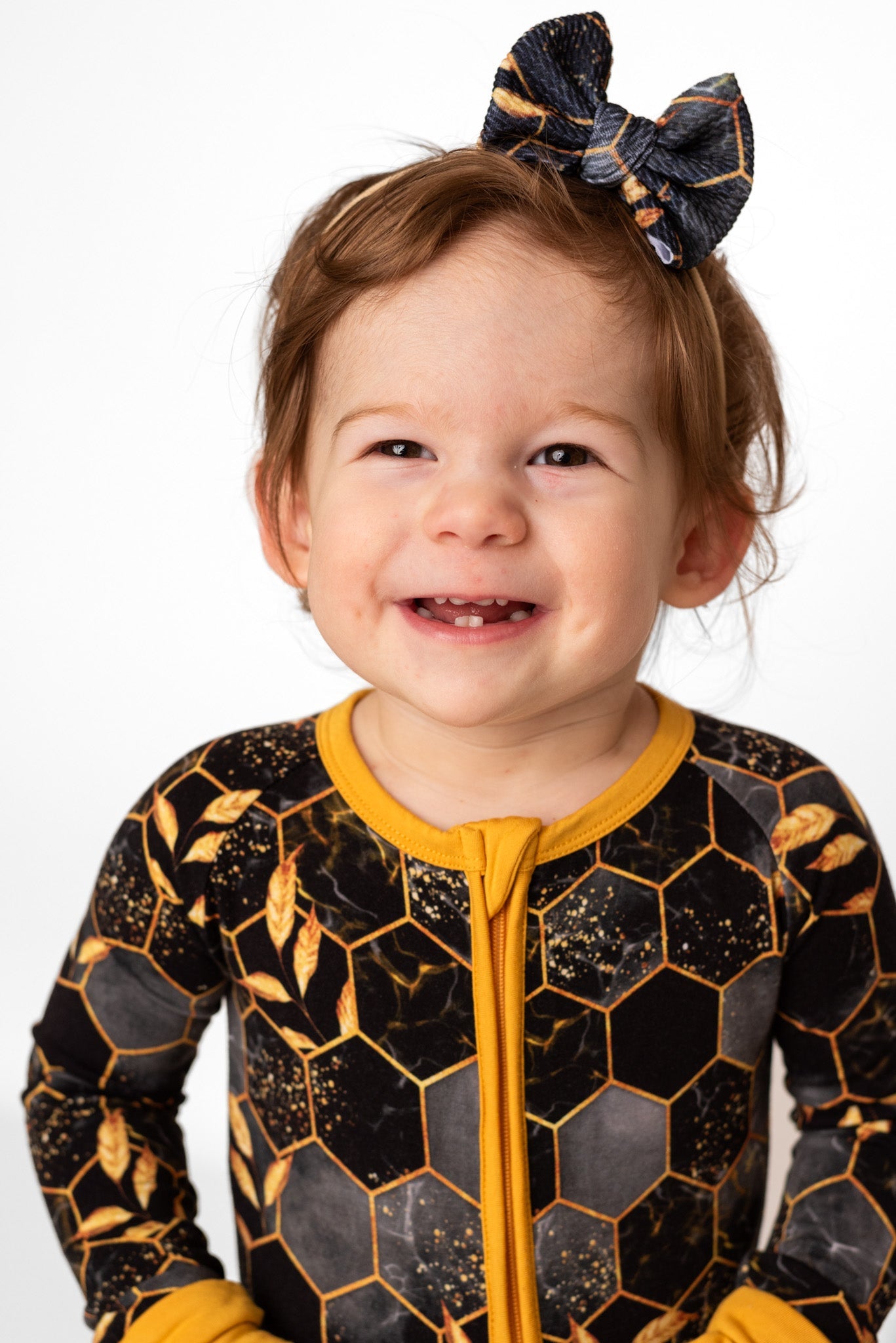 Midnight Honey | Baby Girl Nylon Bow