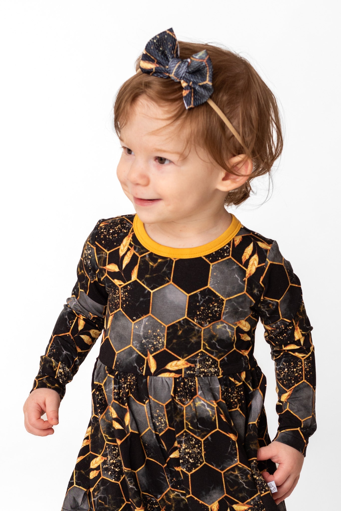 Midnight Honey | Baby Girl Nylon Bow