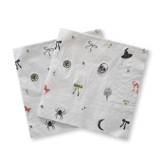 Bow Halloween Patterned Disposable Paper Napkins (24pcs)