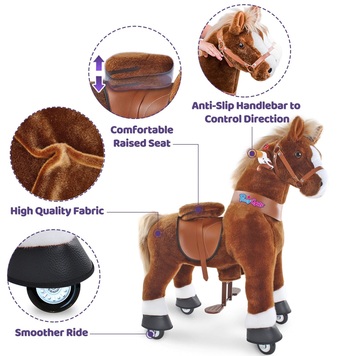 Model U® Horse Ride-On Toy Age 7+ – Brown