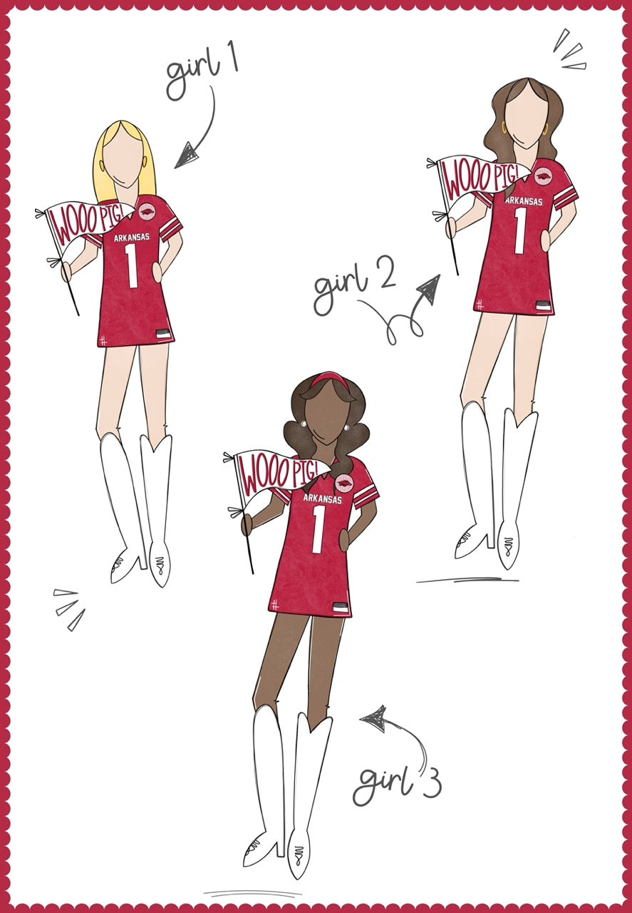 Arkansas Girls Acrylic Block Shelfie