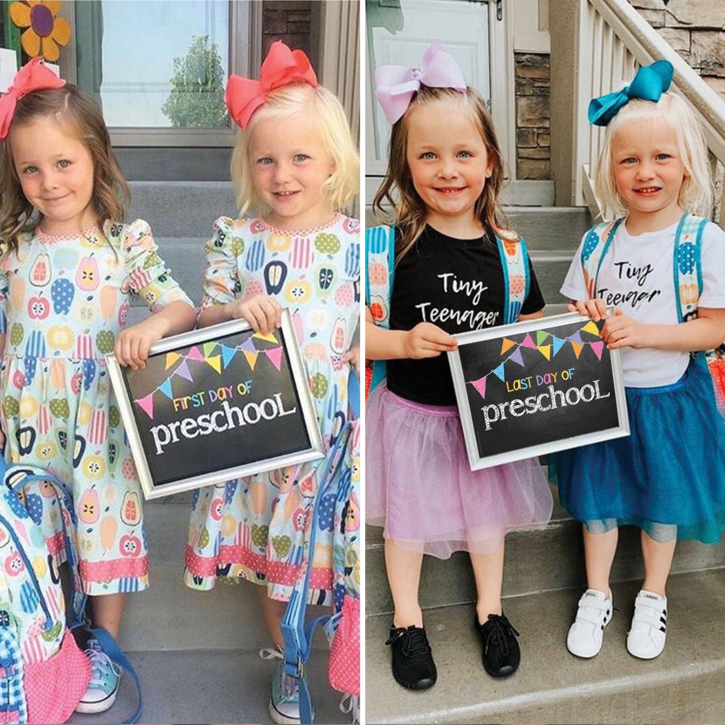 First & Last Day of School Signs + BONUS App Membership | Photo Prop Deck | 17 Grades | (4) Styles