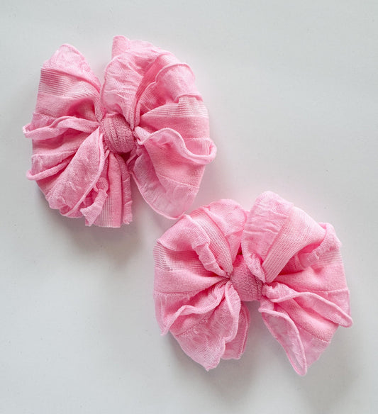 Bubblegum Pink | Ruffled Hair Clip