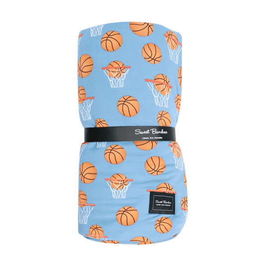 Big Kid Cloud Blanket Basketball Hoops