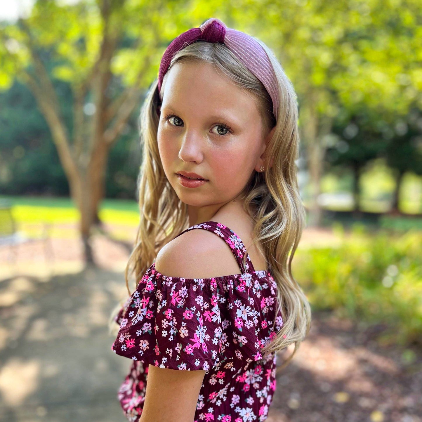 Two Tone Pleated Knot Headbands