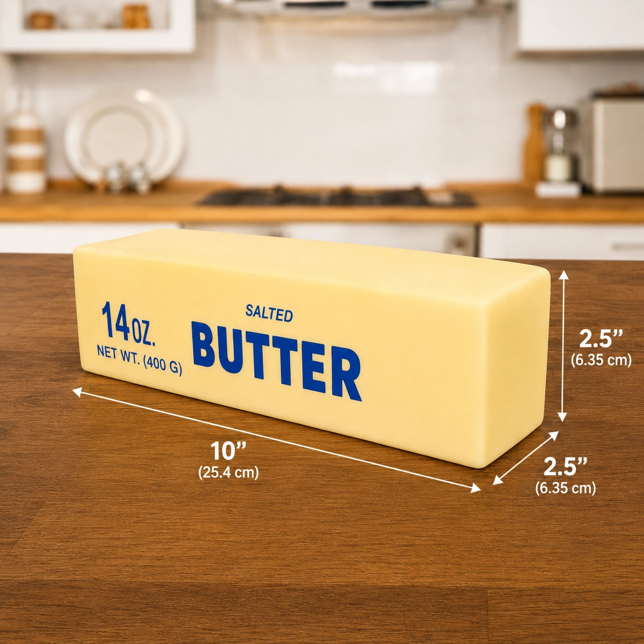 Taba Giant Salted Butter Stick Squishy 10" | Jumbo Slow Rise TPR Sensory Fidget Toy | Bossier City, LA