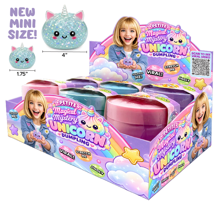 Fun Doh Petite Magical Mystery Unicorn Dumpling Squishy Toy – Choose Your Case Color