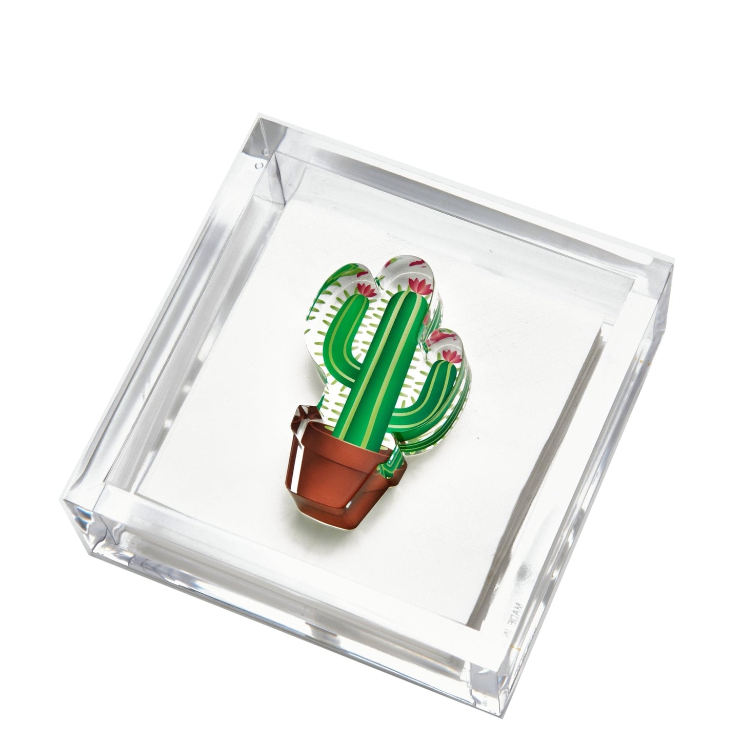 Cactus Acrylic Cocktail Napkin Holder