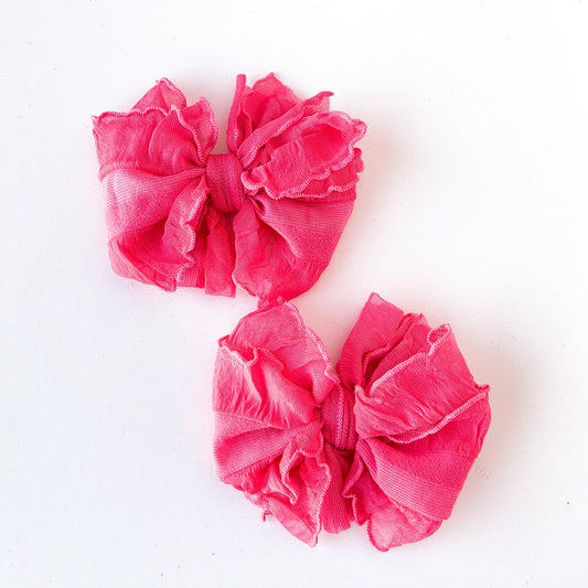 Candy Pink | Ruffled Hair Clip