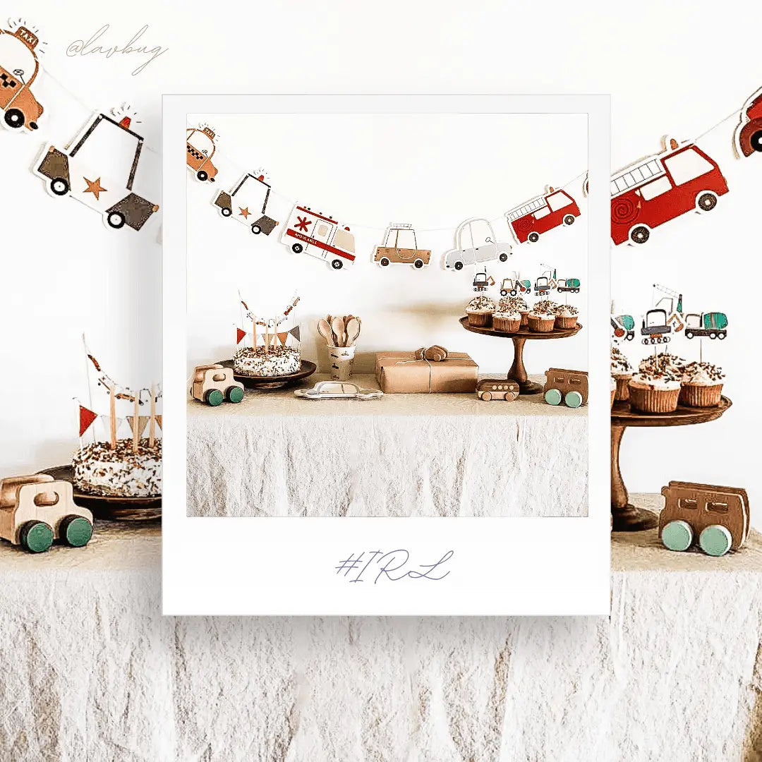 Car Birthday Party Banner, 8 Ft