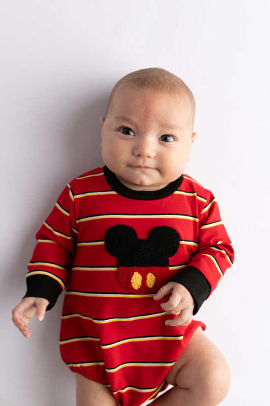 Baby Mouse Inspired Bubble Romper | Red Stripe Disney Vacation Boutique Outfit