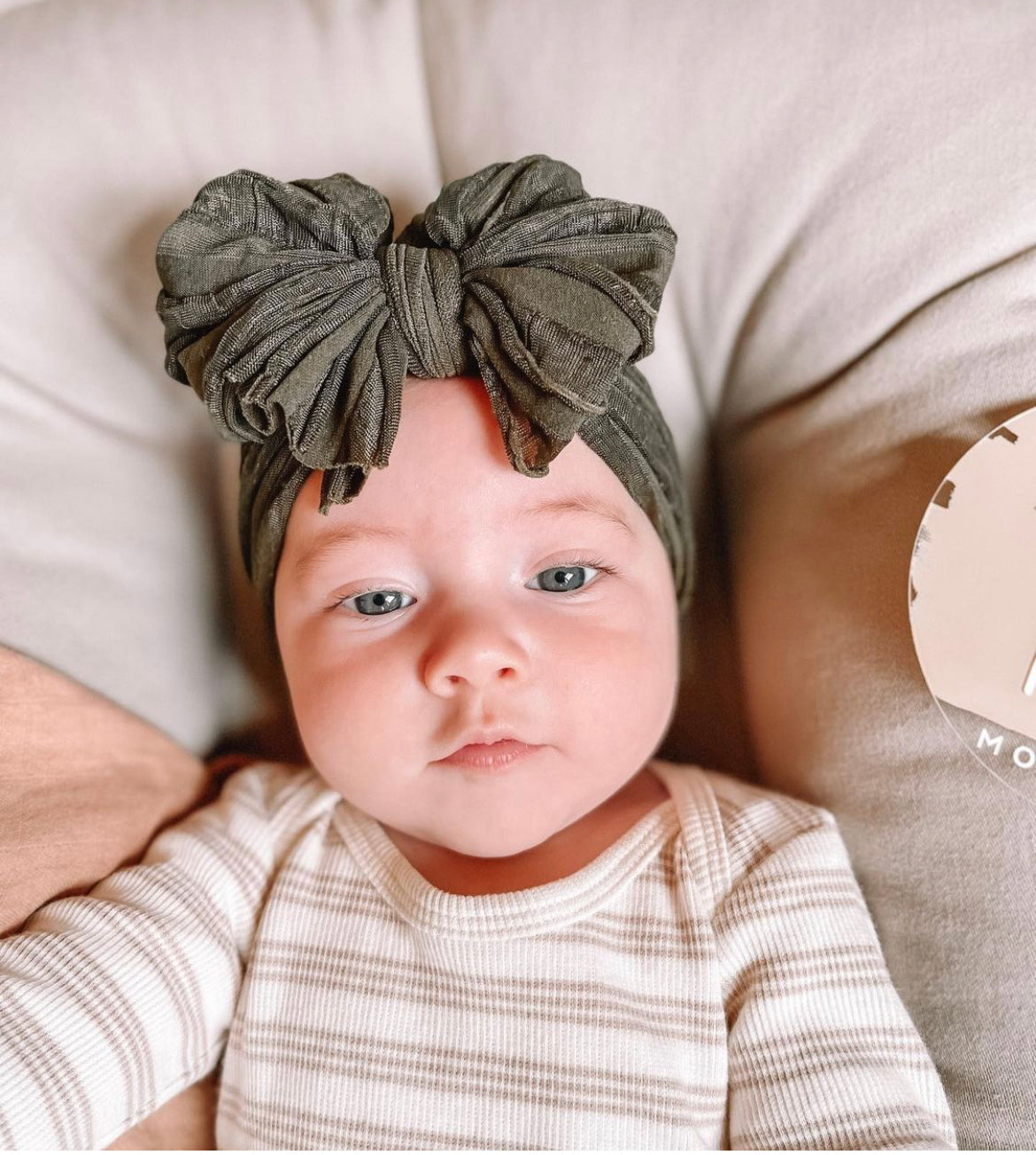 Ruffled Headband- Cedar Green