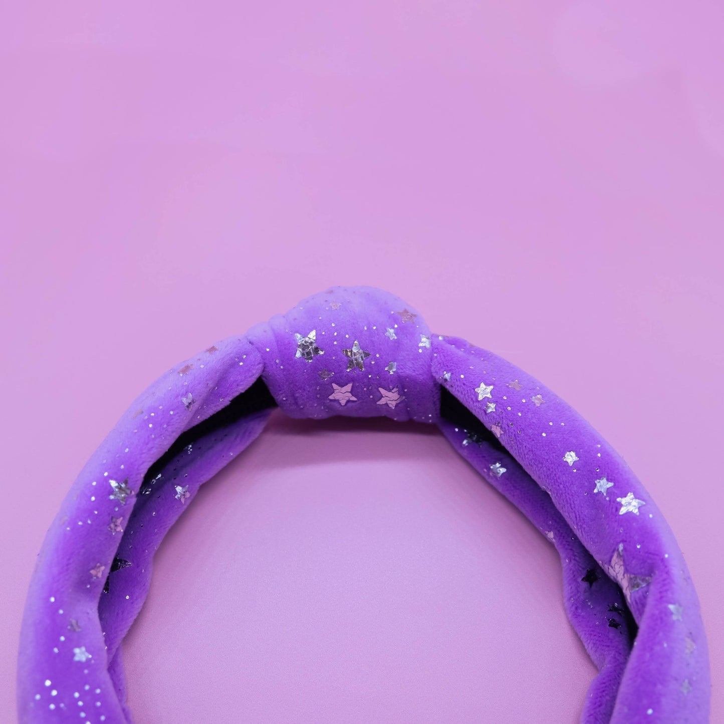Kids Knot Headband - Star Purple Velvet Hair Accessories