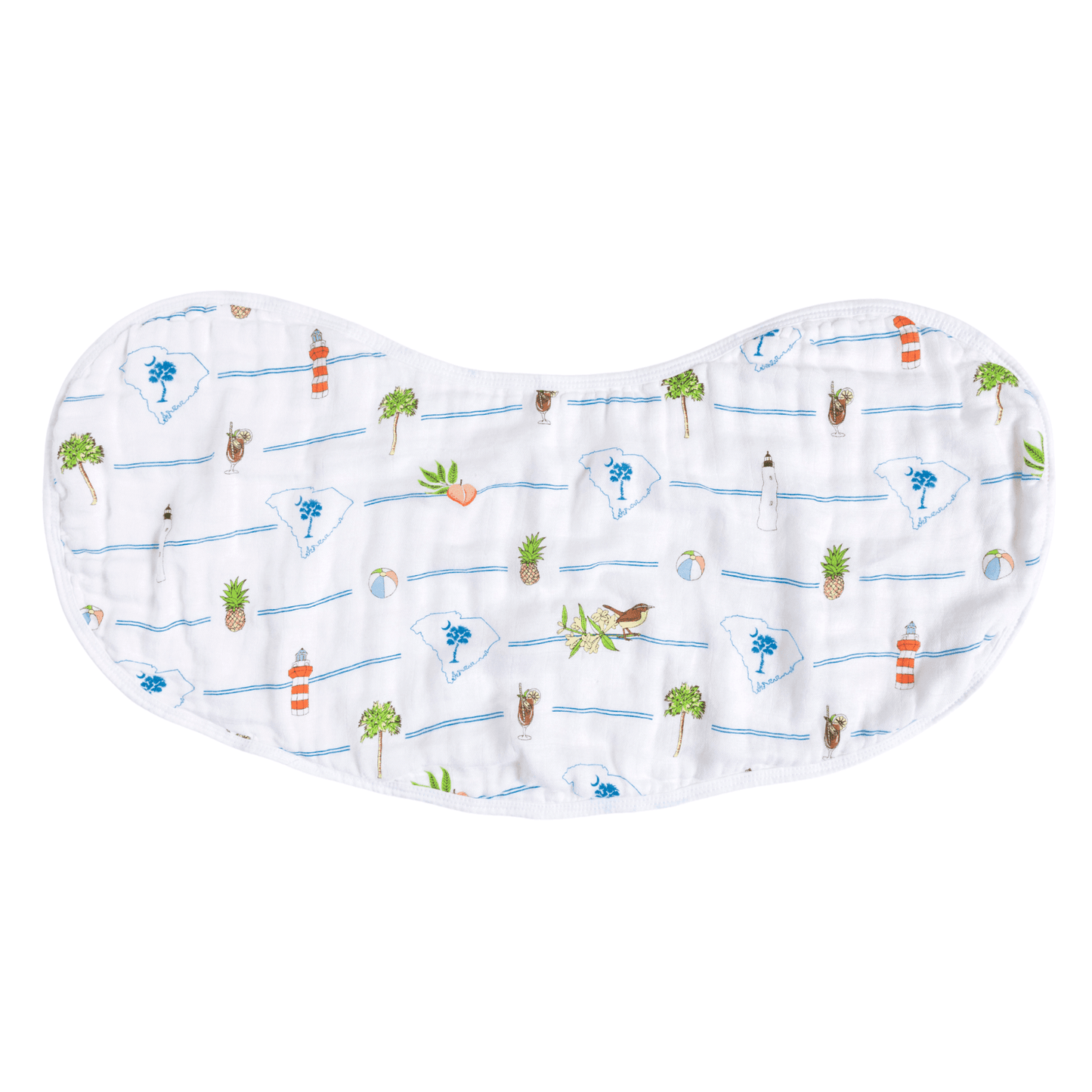 Charleston Rainbow , South Carolina Newborn Gift Bundle: Swaddle, Bib & Onesie